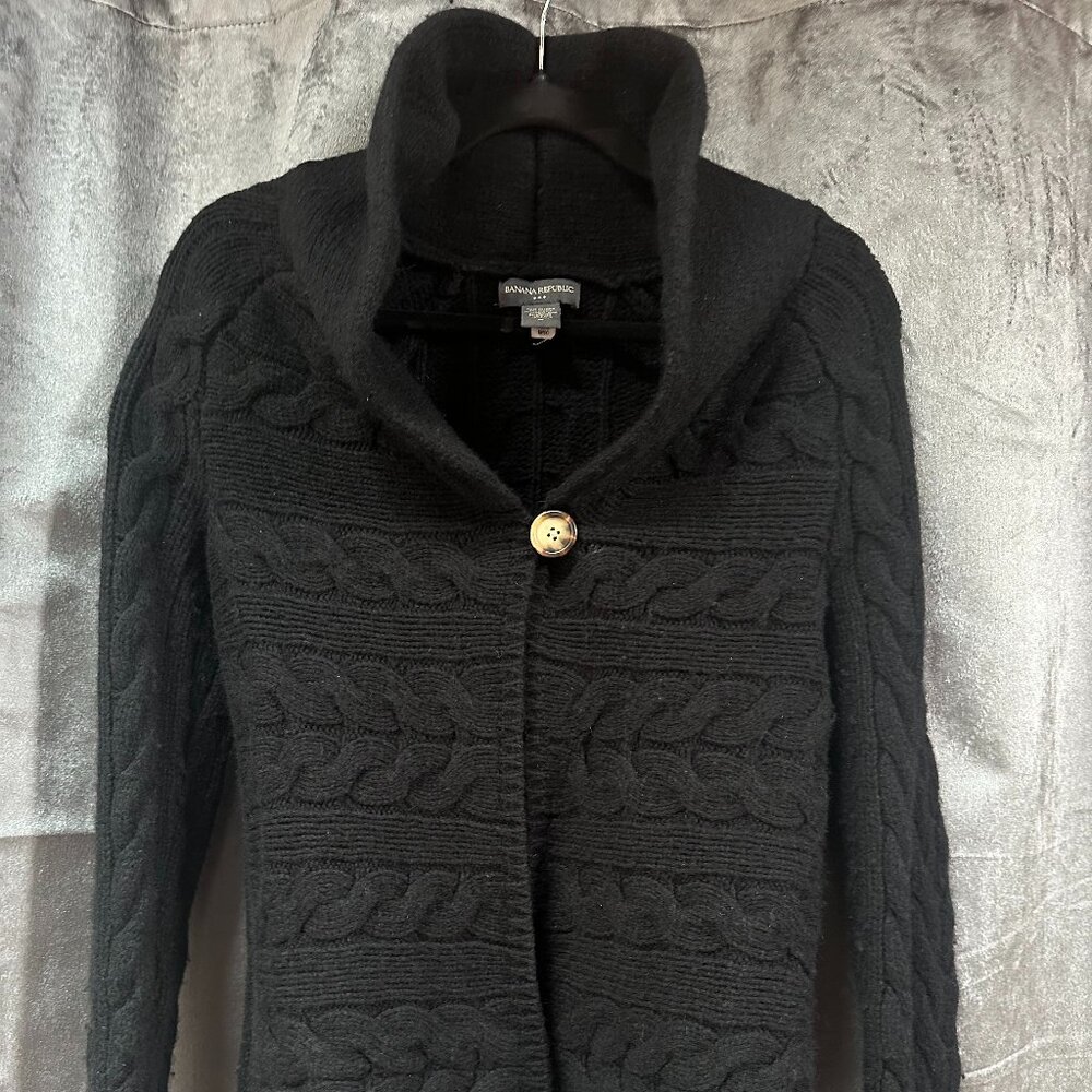 Banana Republic Factory Store black wool and angora sweater Size Medium